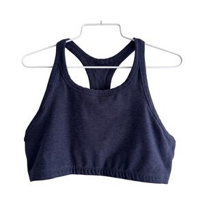 Vuori Elevation Racer Sports Bra Midnight Heather Blue Size XL